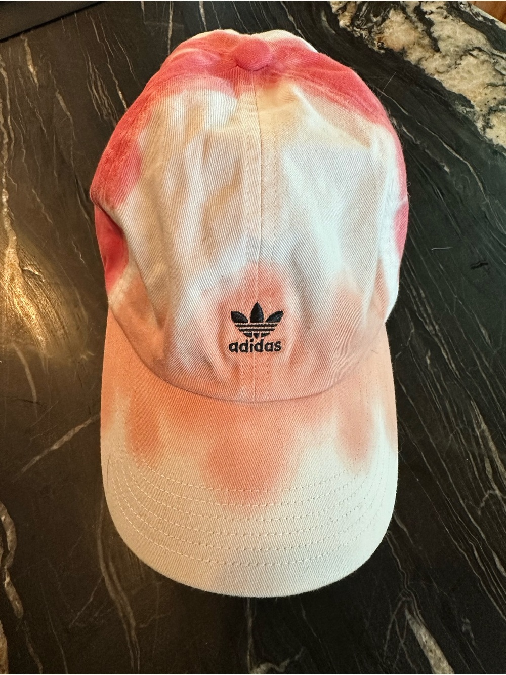 adidas Tie-Dye Coral and Pink Baseball Hat